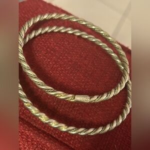 2 sterling Silver Twisted Wire bangle bracelets (mexico)